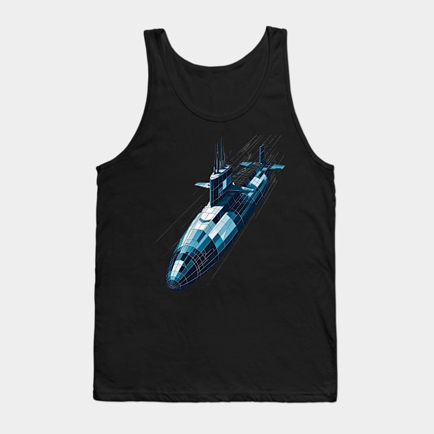 Silent Hunter | Virginia-Class Submarine Tee Tank Top by Graphic Wonders Emporium